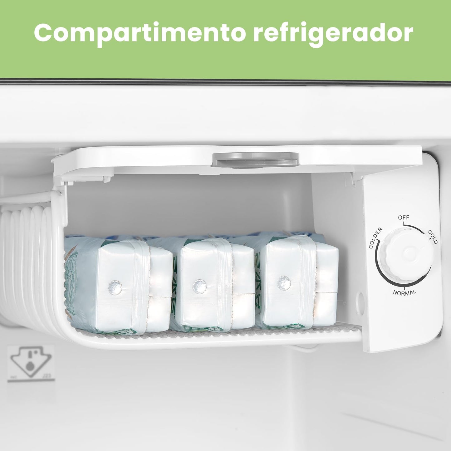 Frigorífico Retro Comfee' RCD50BL2EURT(E) – Mini Bar 47L con Compartimento Enfriador y Control Mecánico, Negro