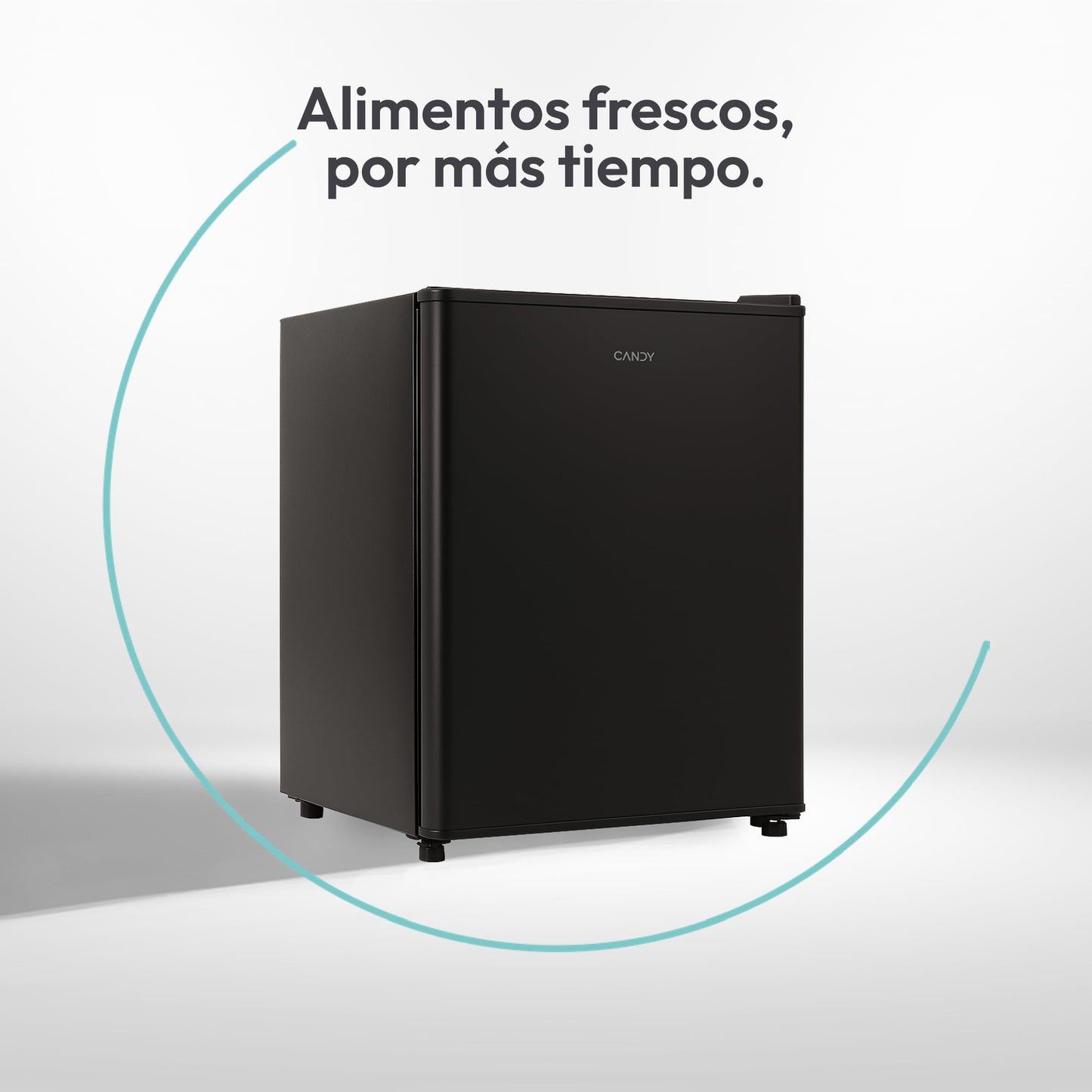 Frigorífico Candy CHASD4351EBC – Mini Bar 43L con Iluminación LED, Estantes en la Puerta y Control Mecánico, Negro