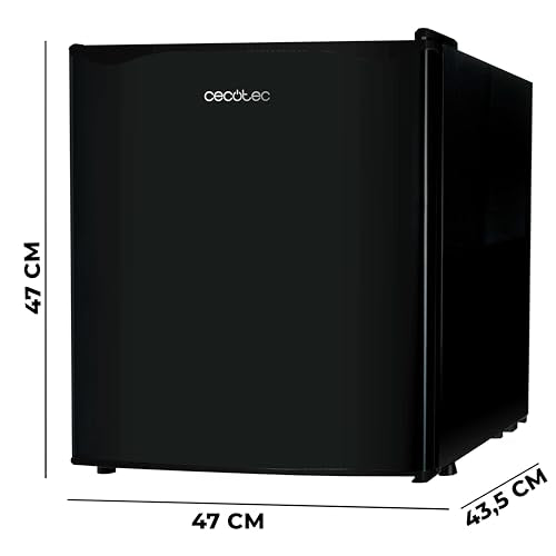Frigorífico Cecotec GrandCooler 20000 – Mini Bar 46L Silencioso con Compartimento Congelador y Puerta Reversible, Negro