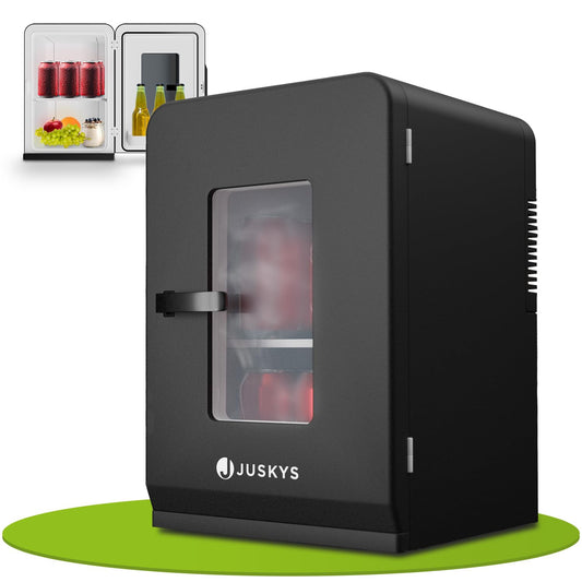 Minibar Juskys 15L – Mininevera portátil con función frío/calor, silenciosa y versátil