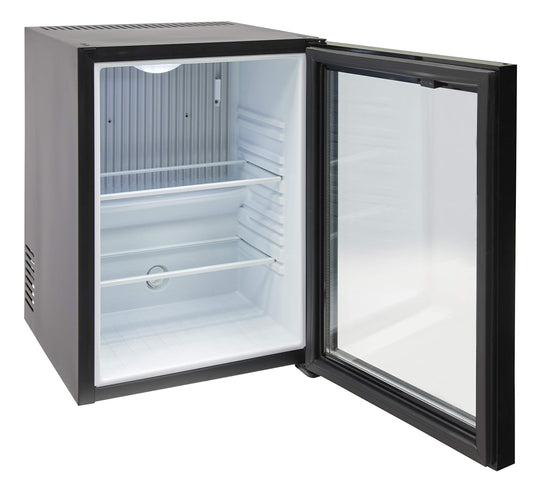 Minibar Arregui 40L – Silencioso, con Puerta de Cristal y Luz Interior LED