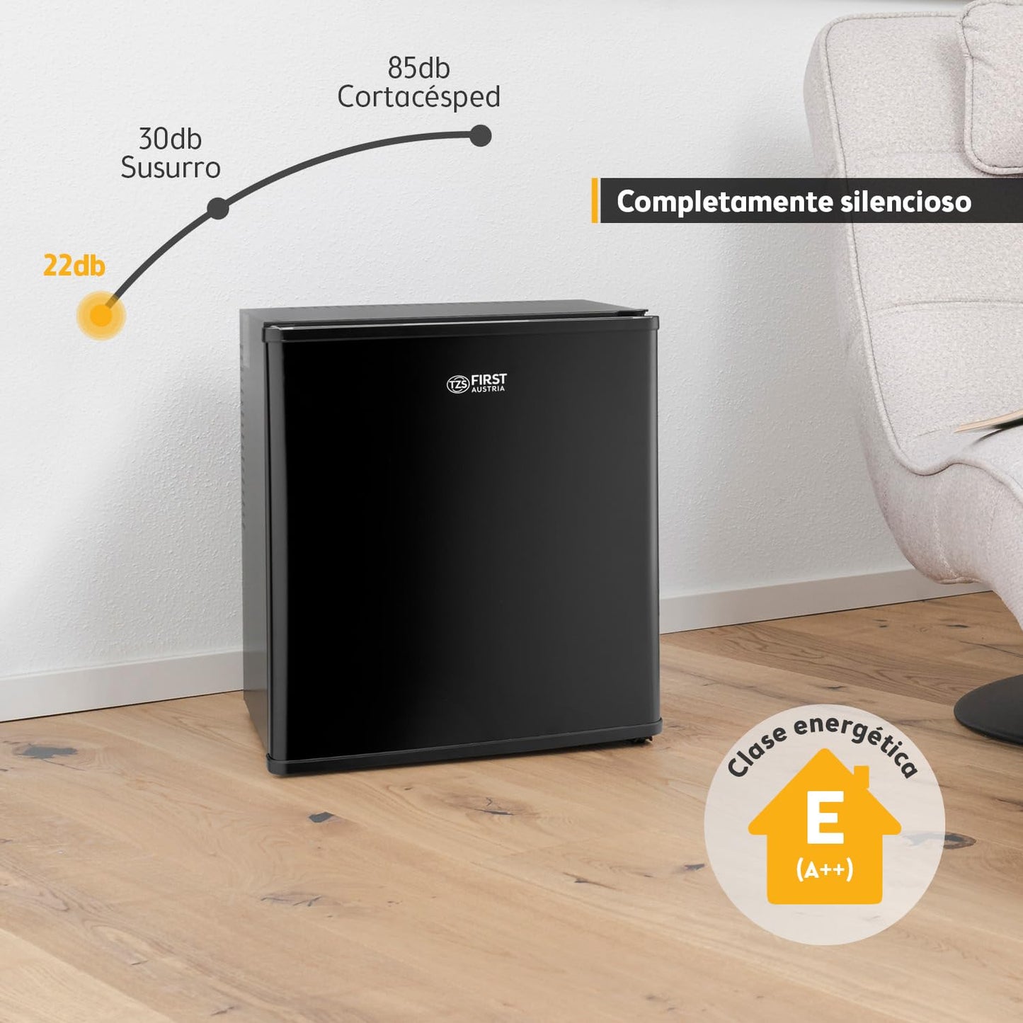 Mininevera TZS First Austria 30L – Silenciosa, compacta y con puerta reversible