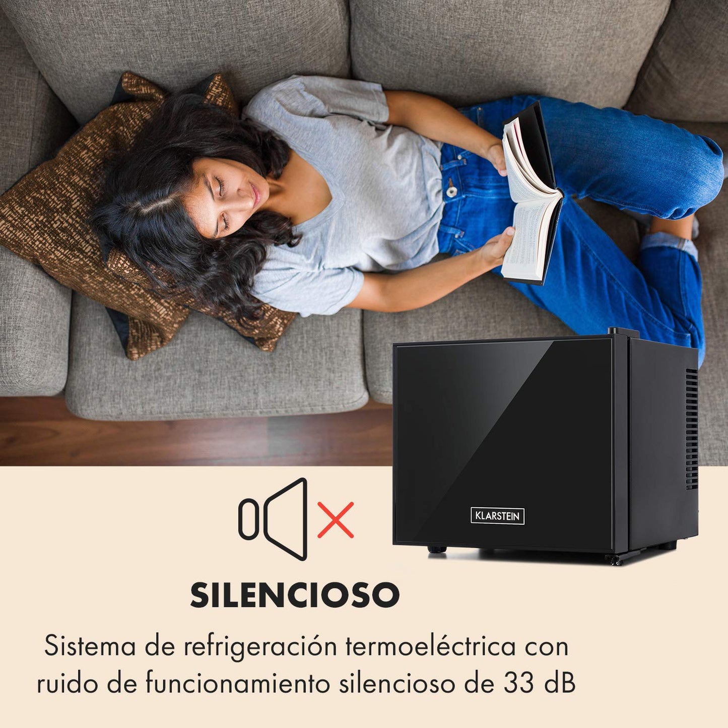 Mininevera Klarstein Frosty 10L – Compacta, Silenciosa y de Bajo Consumo Energético