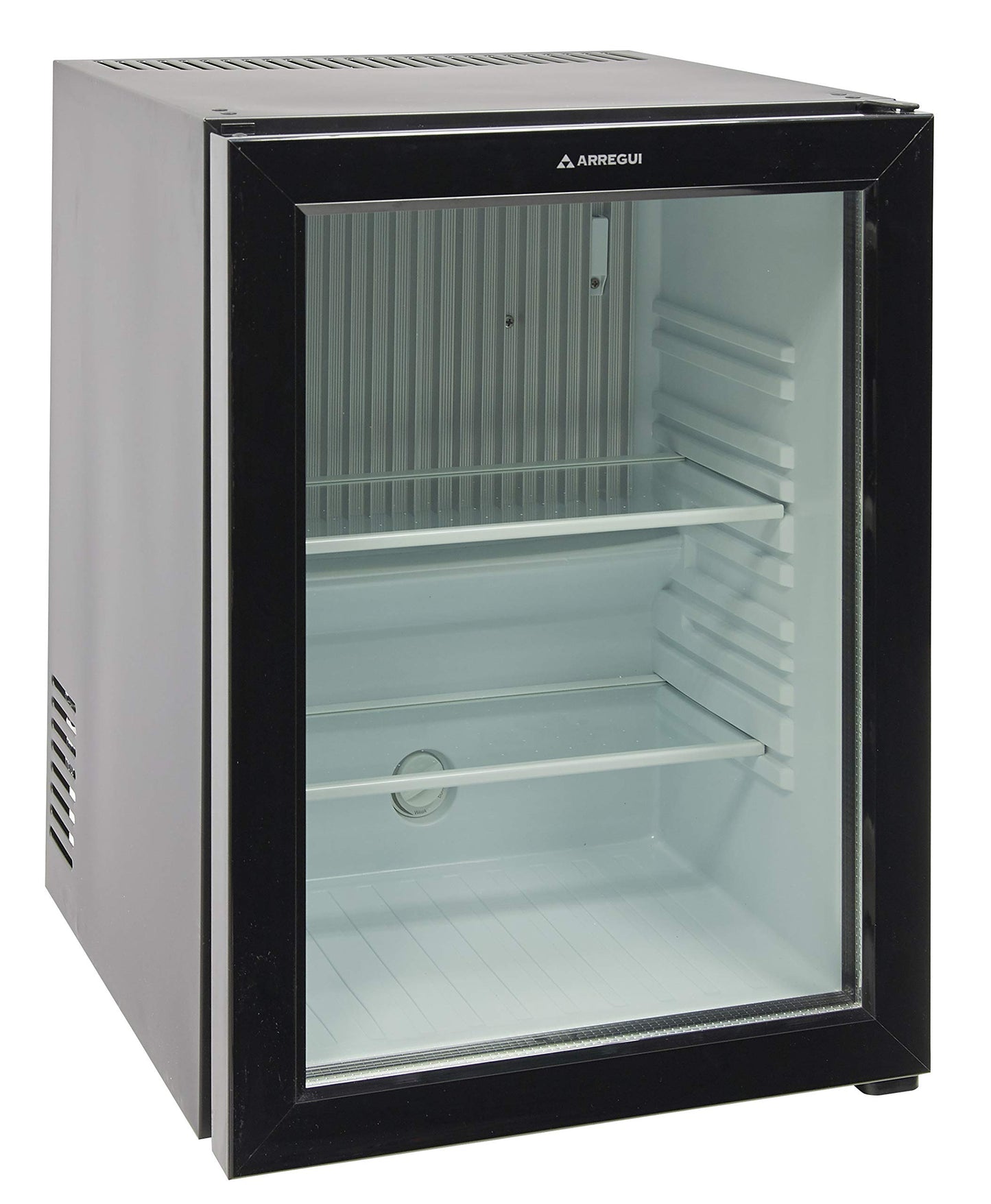 Minibar Arregui 40L – Silencioso, con Puerta de Cristal y Luz Interior LED